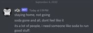The discord screenshot (Image via xQc/Discord)